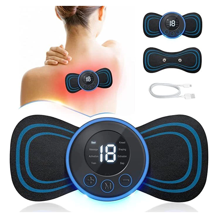 Mini Massageador EMS Estimulador Elétrico De Pescoço Portátil.