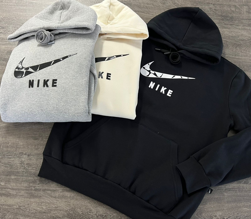 Nike Moletom 3 Cabos Cangurú Importado Cinza