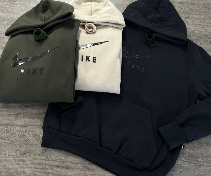 Nike Moletom 3 Cabos Cangurú Importado Cinza