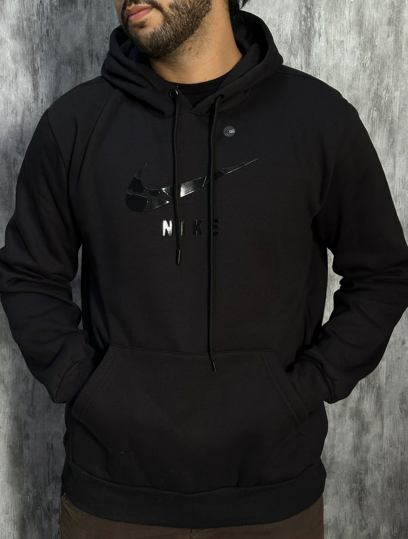 Nike Moletom 3 Cabos  Cangurú Importado Preto